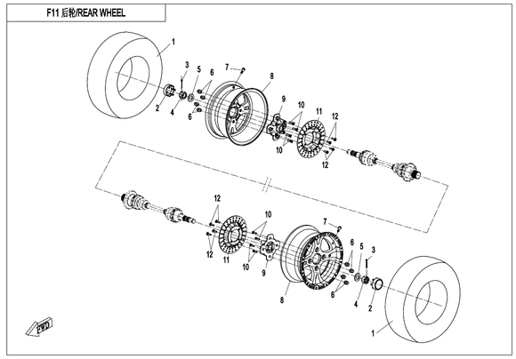 MOUNTING BRACKET, REAR WHEEL EXTENDED SPLINE
