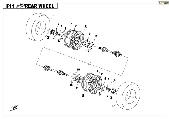 REAR RIM REPL BY 7020-110100-1B000 STEEL RIM, BLACK