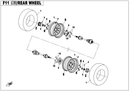 REAR RIM - Cant be offered. Utgått enligt leverantör 12 IN, NEW ALUM. RIM, SUPPLIERS:REN PING XIN FA-1