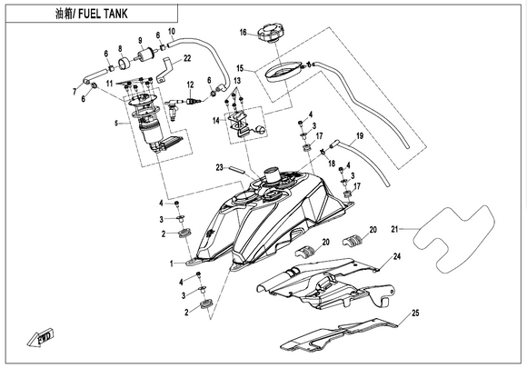 REAR CUSHION SLEEVE, FUEL TANK