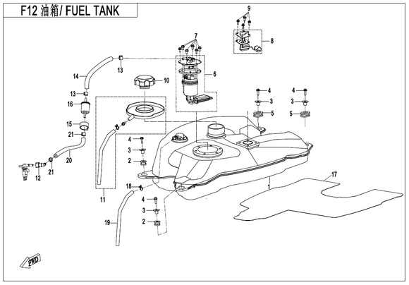 REAR CUSHION SLEEVE, FUEL TANK