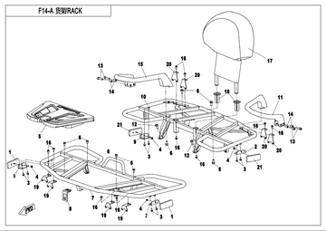 LH BRACKET, SIDE REFLECTOR