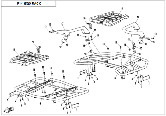 RH BRACKET, FRONT SIDE REFLECTOR
