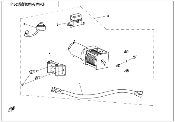 WINCH ASSY "USE BW17-0300" 3000Lbs