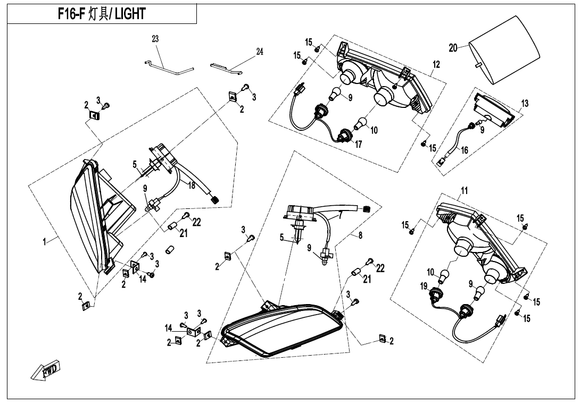 HEADLIGHT, RH SUMITOMO PLUG