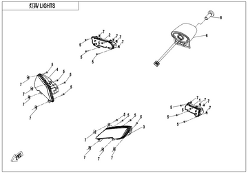 LH HEADLIGHT - REPL BY 9AWV-160110-7401-M1