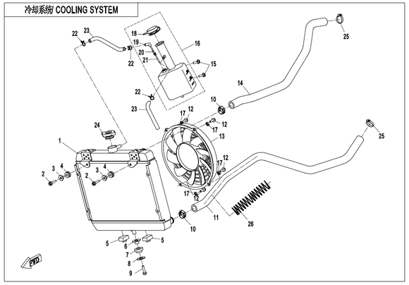 WATER OUTLET HOSE, RADIATOR