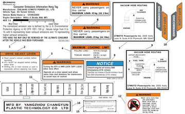LABEL, FUEL EVAPORATION CONTROLLING DRAWING - WHEN STOCK IS 0 THIS ITEM IS NO LONGER AVAILABLE