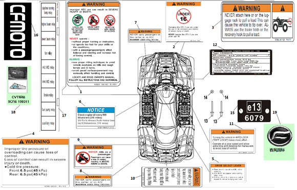 INSTRUCTION LABEL, TOWING LOAD