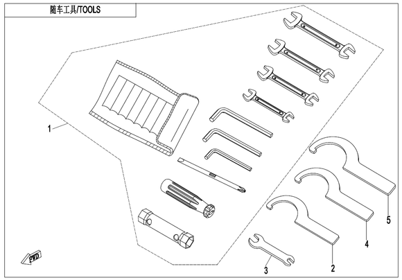 TOOL KIT REPL BY 9AWV-200100-2E00
