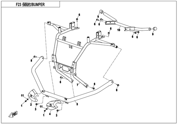 FRONT BRACKET ASSY REPL BY 9CR6-231000-10000