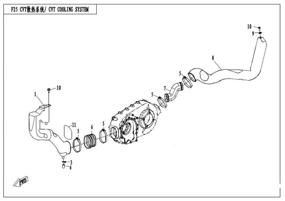 AIR OUTLET DUCT, ENGINE - WHEN STOCK IS 0 THIS ITEM IS NO LONGER AVAILABLE