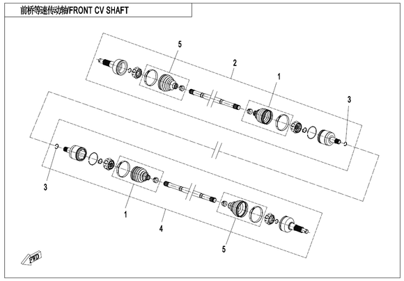 FRONT CV DRIVE SHAFT, LH