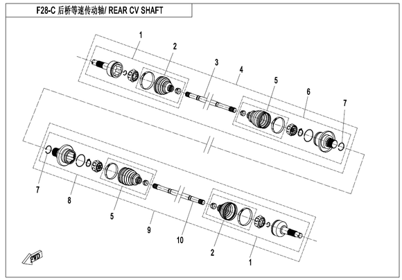 BEARING KIT, REAR LH MOTION END ODM