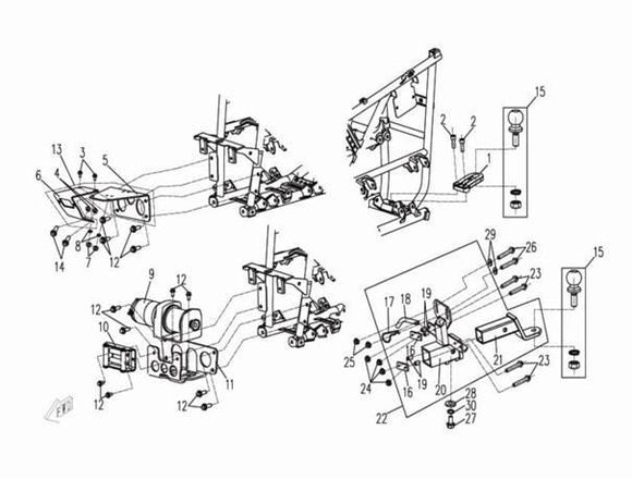 TOWING BRACKET, AUXILIARY - WHEN STOCK IS 0 THIS ITEM IS NO LONGER AVAILABLE