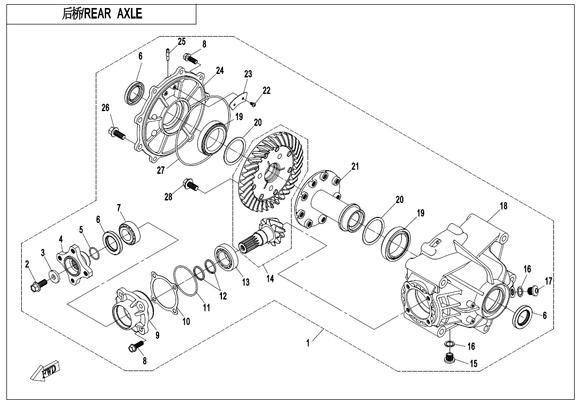 REAR GEAR CASE COVER REPL BY Q850-330002-00001