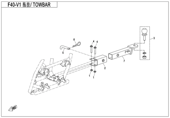TOWING BRACKET, 2 IN - WHEN STOCK IS 0 THIS ITEM IS NO LONGER AVAILABLE