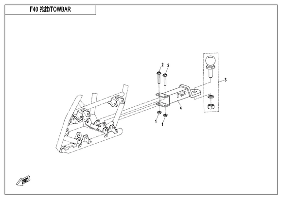 TOWING BRACKET,HITCH BALL - WHEN STOCK IS 0 THIS ITEM IS NO LONGER AVAILABLE