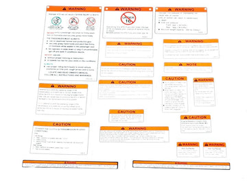 ATV300-D T3b WARNING STICKERS